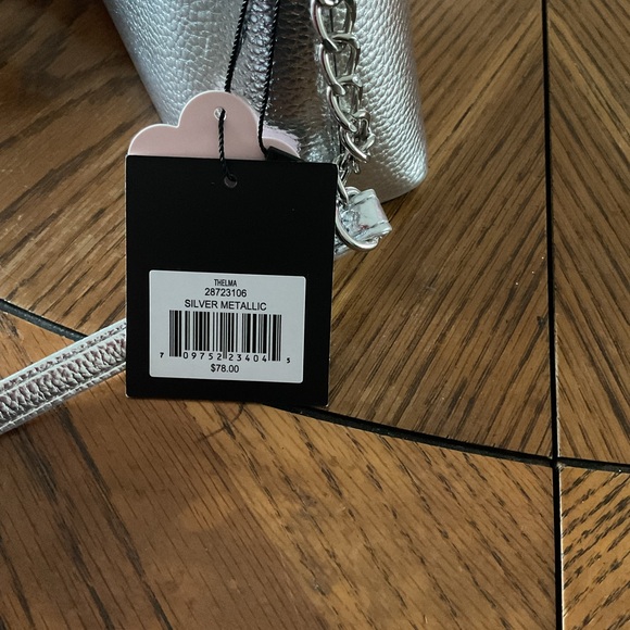 Nanette Lepore Silver Metallic Crossbody Bag - Picture 5 of 7